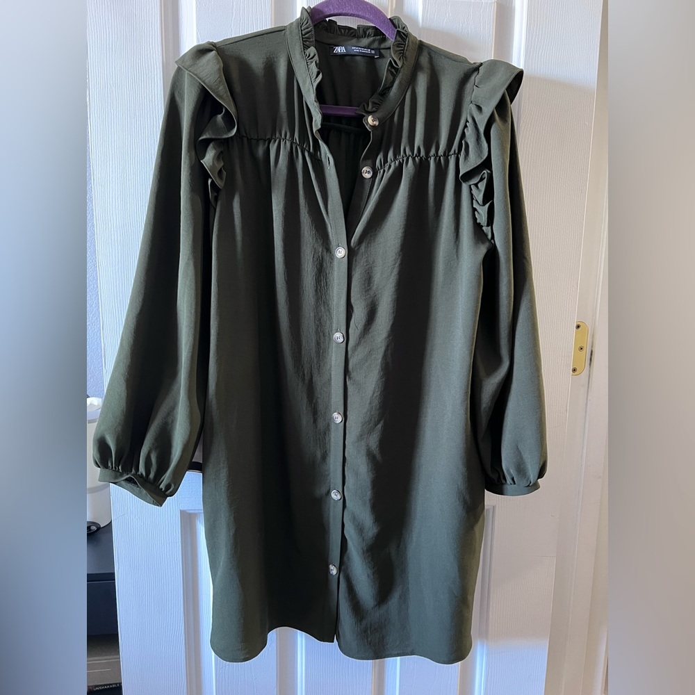 Zara Tunic Army Green in Medium